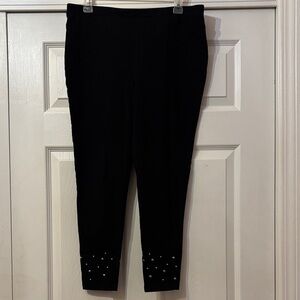 Style & Co. Black Cropped leggings with stud Details